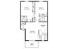2 Bedroom 2 Bathroom floor plan at Papago Crossing Apartments in Phoenix, AZ
